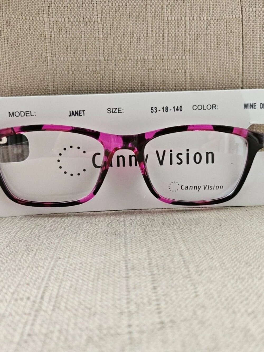 Canny Vision Women Eyeglasses Frame JANET Pink Tortoise Glasses Eyewear New - Picture 1 of 12